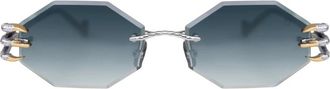 Anna-Karin Karlsson Octagonal 2.0 Zonnebril - Dames - Zonnebrillen - Grijs - 58 MM - Accessoires