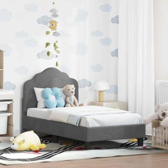vidaXL vidaXL Struttura letto per bambini con testata Grigio scuro