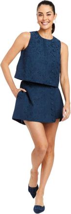 Mestiza New York Etta Scallop Skort in Blue at Nordstrom, Size Xx-Small