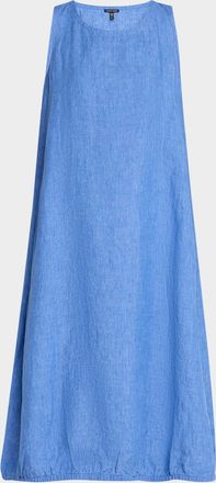 Eileen Fisher Sleeveless Organic Linen Midi Dress