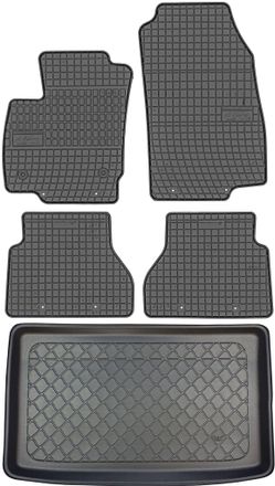 OEM Juego De Alfombrillas De Goma Para Coche Y Alfombrilla Para Maletero Para Ford B-max Minivan (09.2012-11.2017)