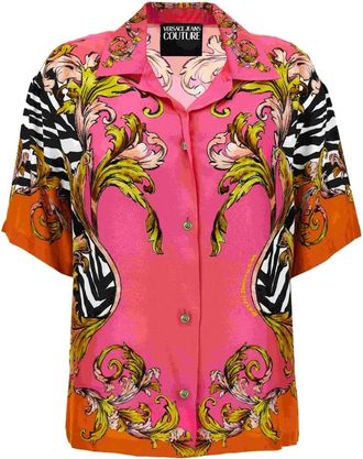 Versace Jeans Couture Shirts - Dames - Overhemden - Roze - XS - Overhemden