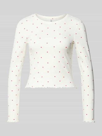 Only Slim Fit Langarmshirt aus Bio-Baumwoll-Mix Modell FENJA in Offwhite, Gr&ouml;&szlig;e XL