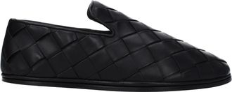 Bottega Veneta Herrens Slip-On aus schwarzem Leder