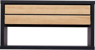 Woodman Nachttisch »Stripe Nako, Nachtkommode« mit Echtholzfurnier aus Eiche, Breite 42, 8 cm, mit 1 Schublade, FSC