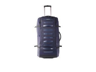 Hedgren Journey RFID Duffle with Wheels Luggage Peacoat Blue, Mesh/Polyester