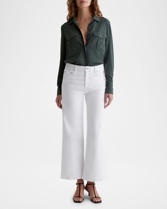 AG - Adriano Goldschmied Saige Wide-Leg Crop Jeans