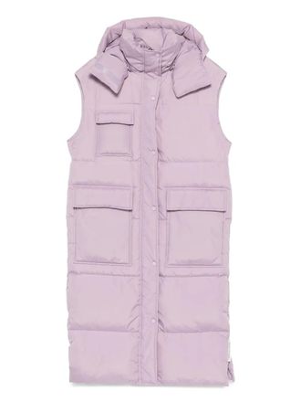 Marc O'Polo hooded quilted vest - women - Polyamide/Polyester/Goose Down/Goose Feather - 36 - Purple