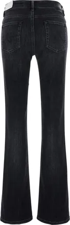 AG - Adriano Goldschmied Womens Bootcut Jeans High-Waisted Grey Cotton