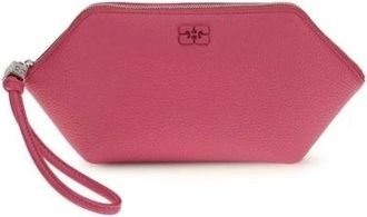 Ganni Zeshoekige Pouch met Polsband - Dames - Tassen - Roze - Maat: ONE Size