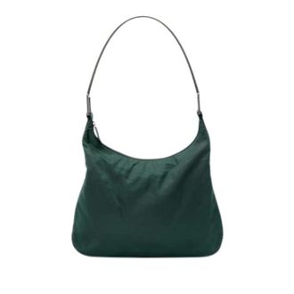 Prada Pre-owned Vintage Schoudertas - Dames - Pre-owned - Groen - Maat: ONE Size Nylon