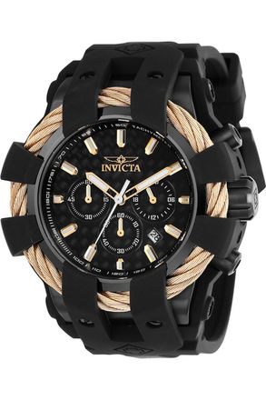 Invicta Bolt 23867 Heren Horloge - Quartz Uurwerk - Roestvrij Staal met zwarte Wijzerplaat - 48mm