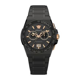 Versace Greca Reaction Chronograph - Heren - Accessoires - Zwart - Maat: ONE Size