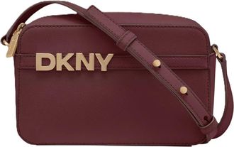 DKNY Compacte Rechthoekige Schoudertas - Dames - Schoudertassen - Bruin - ONE Size - Leer - Tassen