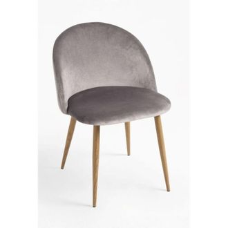 Regalos Miguel Sillas Comedor - Silla Vint Terciopelo - Gris Claro