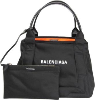 Balenciaga Pre-owned Navy Cabas S 339933 - Dames - Vintage Shopper - Zwart - ONE Size - Leer - Vintage