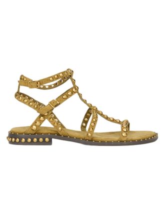 Ash Studded Flat Sandals With Ankle Straps And Cushioned Insole