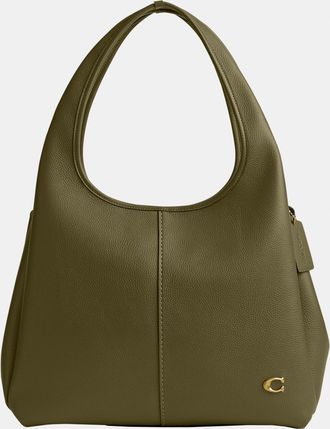 Coach Womens Lana Shoulder Bag - Green Leather - One Size