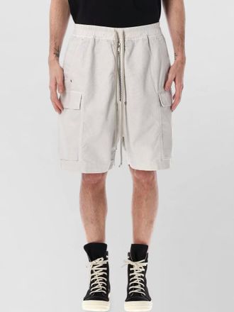 Rick Owens cargo canvas knee length utility shorts