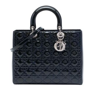 Dior Pre-owned Dior Large Patent Cannage Lady Satchel Ladies WVT9SH5E94W4TAY8