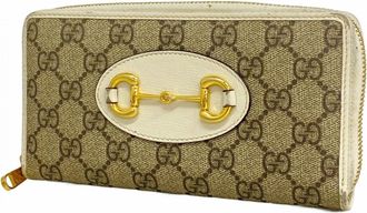 Gucci Beige White Pvc Long Wallet (Bi-Fold) (Pre-Owned)