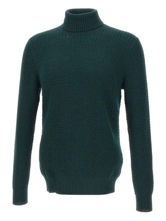 Gran Sasso turtleneck textured sweater - Groen
