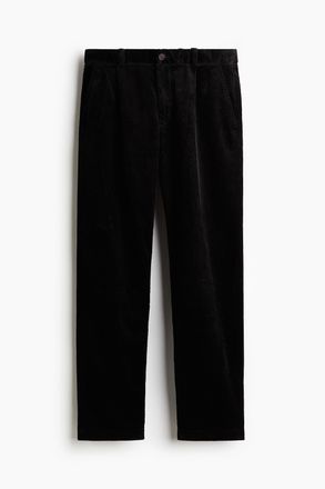 H&M Cordhose in Regular Fit - Schwarz