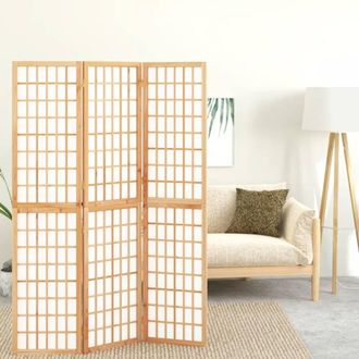 Berkfield Home Folding 3-Panel Room Divider Japanese Style 120x170 cm in Brown