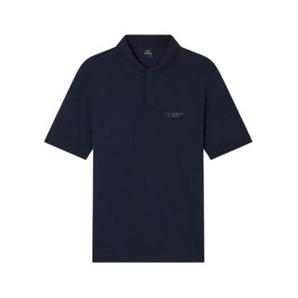 A|X Armani Exchange Polo met normale pasvorm - Heren - Polos - Blauw - M - Katoen - Tops