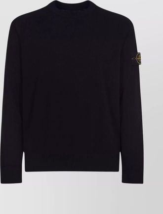 Stone Island left sleeve badge jumper