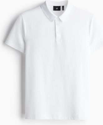 H&M COOLMAX Poloshirt Slim Fit - White