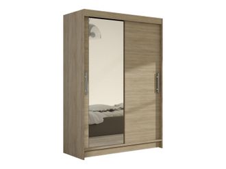 Mirjan24 Mobilier1 - Armario Closico 128, Roble Sonoma, 200x120x58cm, Puertas De Armario: Correderas, N&uacute;mero De Estantes: 0