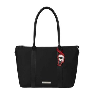 Karl Lagerfeld Ikon Tote - Dames - Tassen - Zwart - Maat: ONE Size Nylon