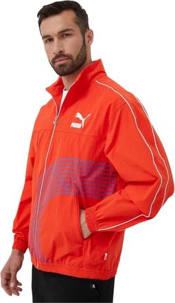 Puma Track Meet T7 Trainingsjack - Heren - Trainingsjackets - Oranje - S - Polyester - Fitness