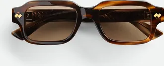 Bottega Veneta Occhiali Da Sole Rettangolari Intrecciato - Bottega Veneta