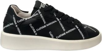 Costume National Schoenen, Heren, Zwart, 43 EU, Leer, Sneakers All Over Logo