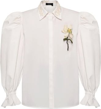 Anouki Overhemd met bloemenapplicatie - Wit