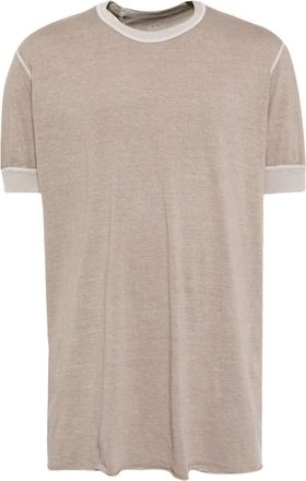 Boris Bidian Saberi T-shirt con orlo a taglio vivo - Grigio