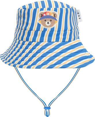 Huxbaby Beach Hux Stripe Swimhat in Cobalt/sunburst at Nordstrom, Size Small
