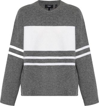 Theory Maglione a righe - Grigio