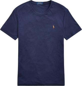 Ralph Lauren Classic Logo T-shirt - Heren - T-shirts - Blauw - M - Katoen - Tops