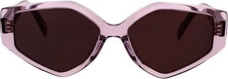 Celine Sunglasses, unisex, Purple, 57 MM, Purple Sunglasses Irregular Shape