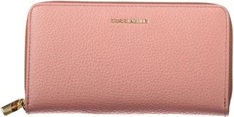 Coccinelle Leren portemonnee met ritssluiting - Dames - Accessoires - Roze - Maat: ONE Size Leer