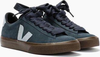 Veja Womens Veja Campo Suede Womens Nautico Steel Eagle Trainers - Blue - Size: 8