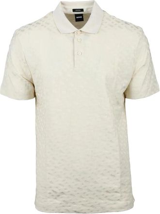 BOSS White Cotton Men Polo