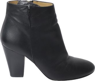 Whistles Chunky Middenhak Enkelboots in Zwart Leren