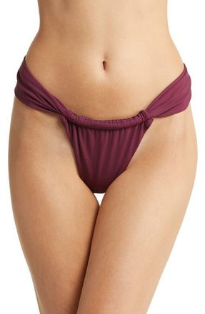 House of CB Gathered Bikini Bottoms in Prune at Nordstrom, Size Large