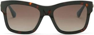 Kurt Geiger Accessoires, Dames, Zwart, ONE Size, Shoreditch Rechthoekige Zonnebril