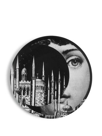 Fornasetti Tema e Variazioni n.406 wall plate (26cm) - unisex - Porcelain - One Size - Black