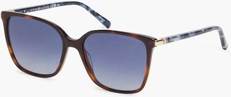 Tommy Hilfiger Womens Cat-Eye Tortoise Acetate Sunglasses - Brown